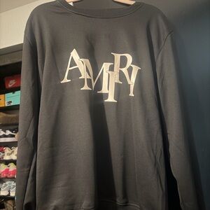AMIRI Black Crewneck Sweater